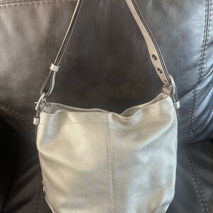 Coach Gray Shoulder Bag with Sleek Design